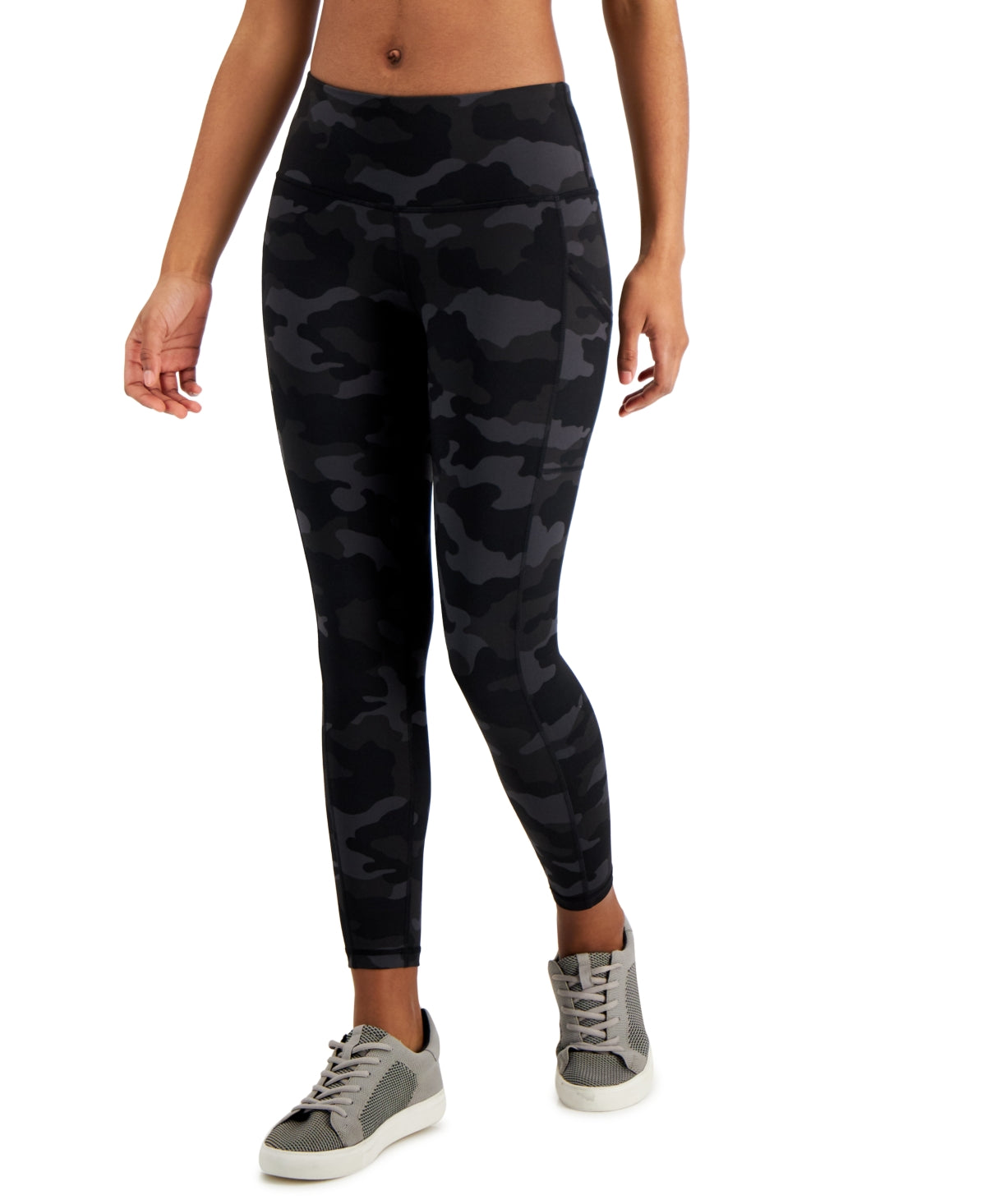 ID Ideology Women's Compression Active 7/8 Ankle Leggings Black