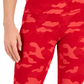 ID Ideology Women's Compression Camo Print Capri Leggings Red Size Medium
