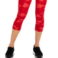 ID Ideology Women's Compression Camo Print Capri Leggings Red Size X-Large