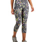 ID Ideology Women's Floral Print Cropped Leggings Gray Size Petite Small