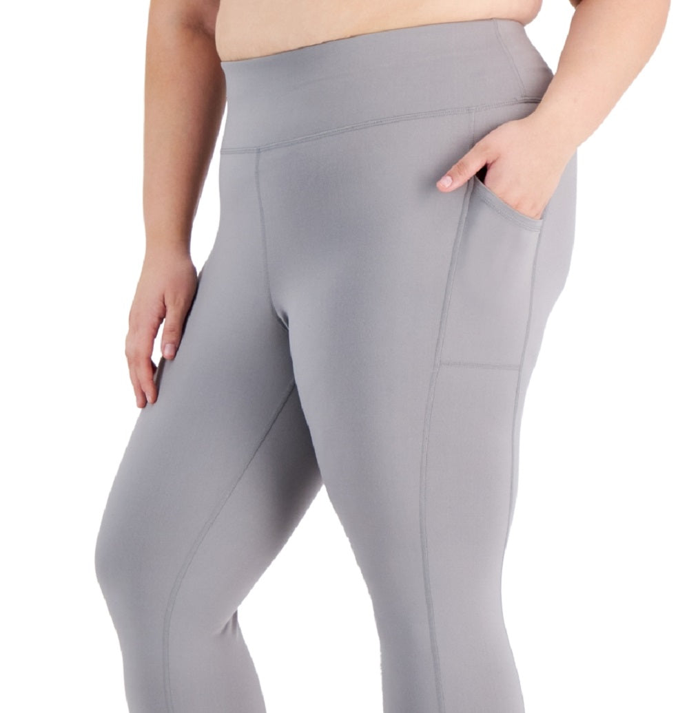 ID Ideology Women's Cropped Leggings Gray Size 2X