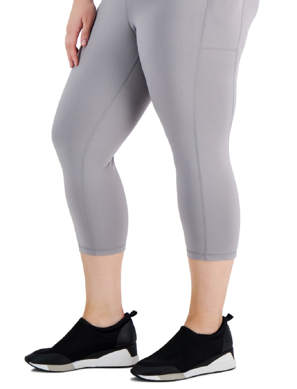 ID Ideology Women's Cropped Leggings Gray Size 2X