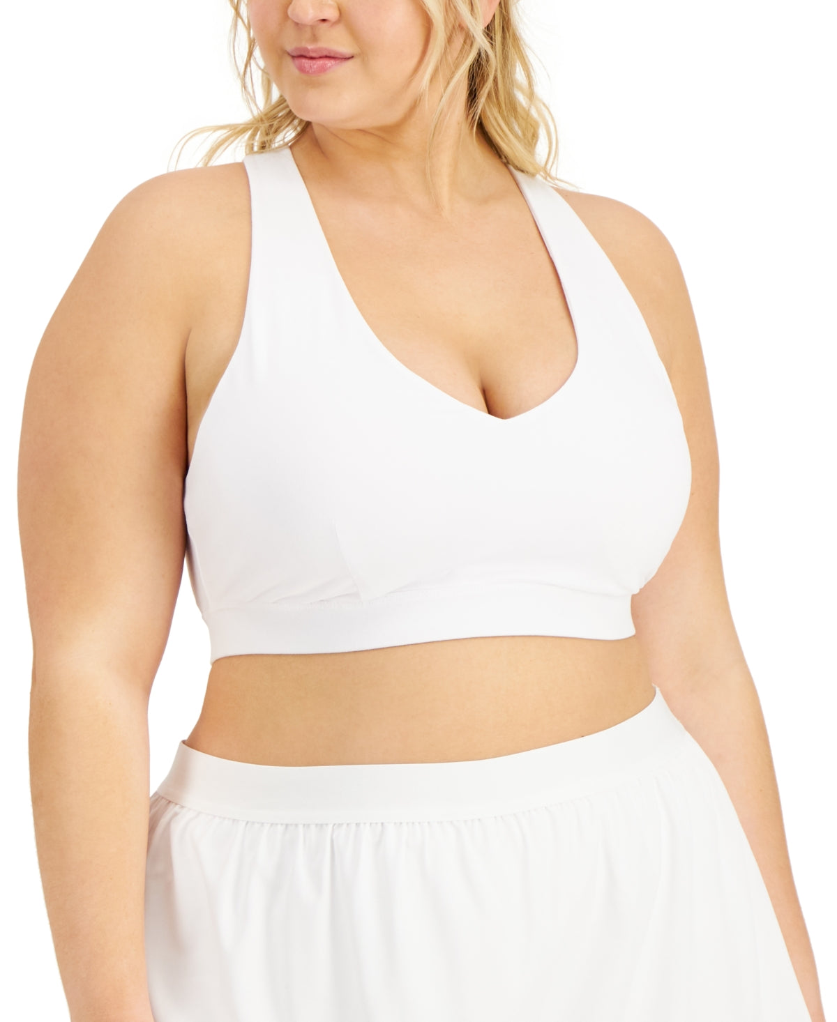 ID Ideology Women's Match Set Sports Bra White Size 3X