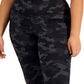 ID Ideology Women's Camo 7/8 Leggings Black Size 1X