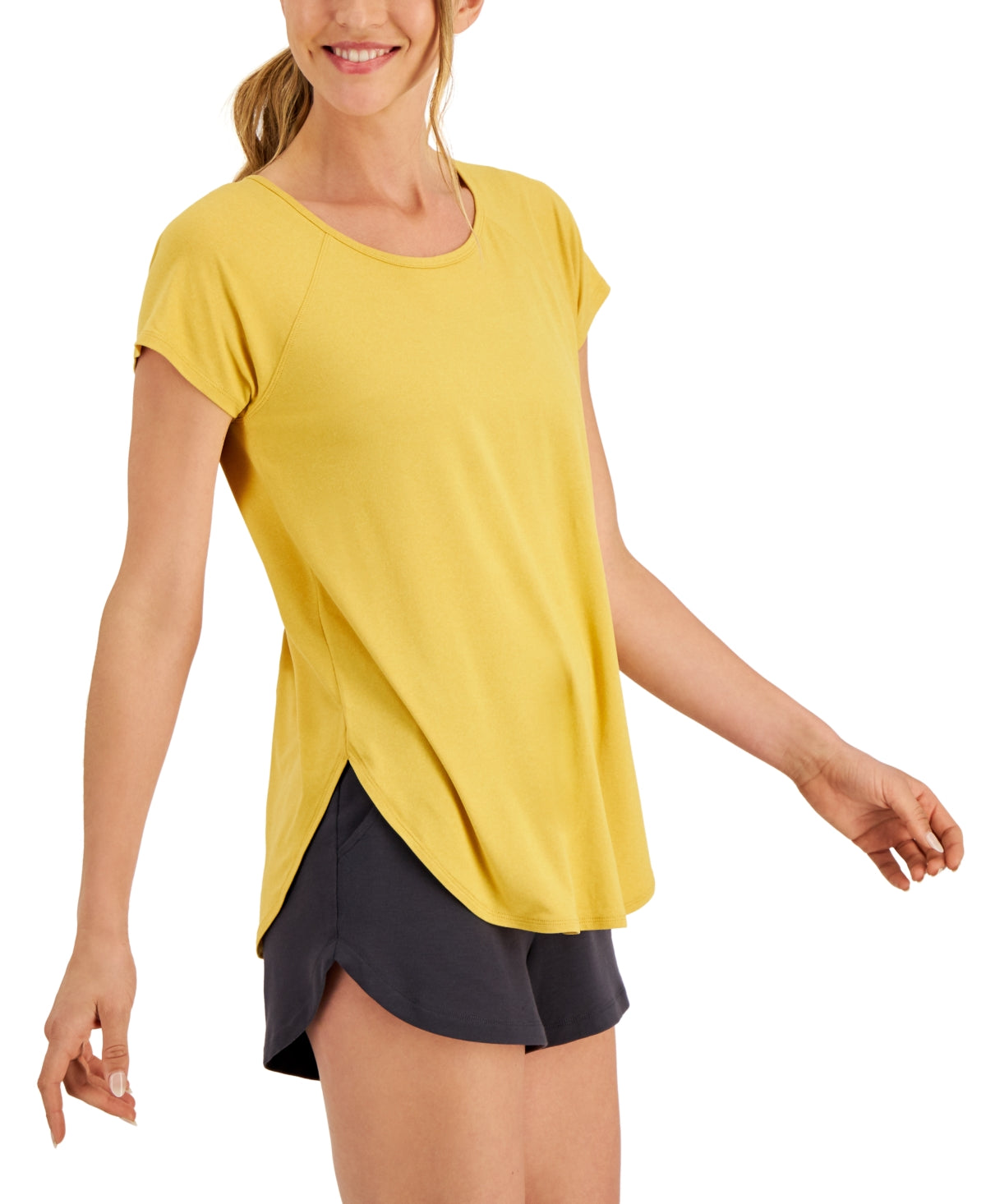 ID Ideology Women's Essentials Sweat Set T Shirt Yellow Size Medium