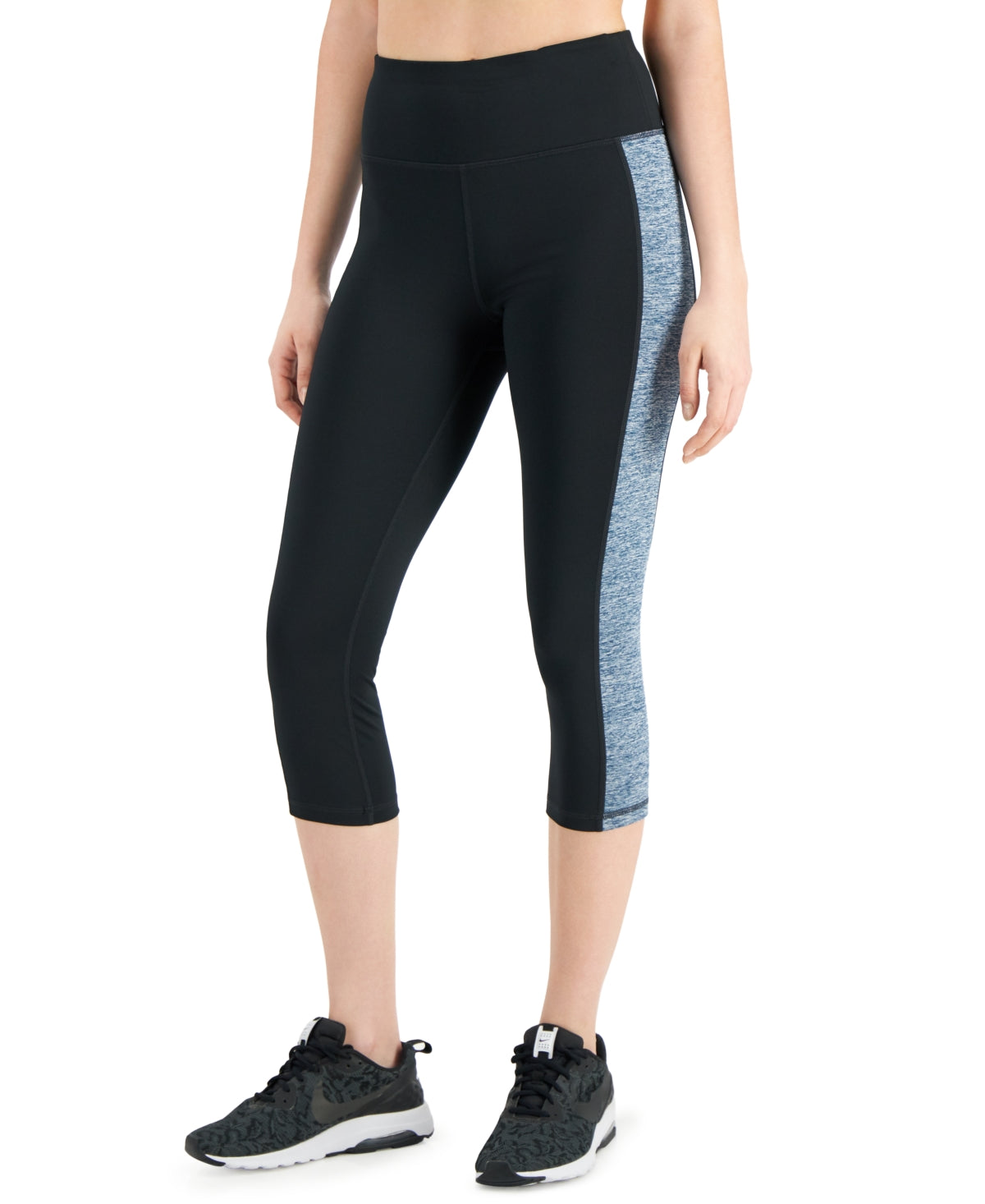 ID Ideology Women's Essentials Colorblocked Cropped Leggings Gray Size X-Large