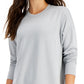 ID Ideology Women's Crewneck Slit Side Top Gray Size XX-Large