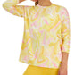Id Ideology Women's Active Whirl-Print Crewneck Sweatshirt Yellow Size 2XL