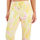 ID Ideology Women's Active Whirl Print Slim Jogger Pants Yellow