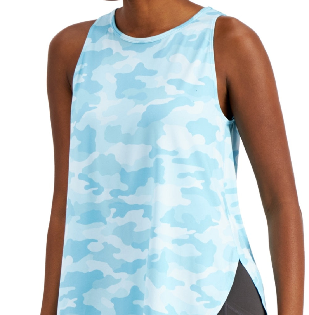 ID Ideology Women's Essentials Sweat Set Camo Tank Top Blue