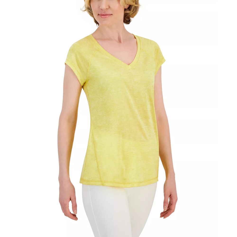 ID Ideology Women's Essentials Rapidry Heathered T-Shirt Yellow Size XX-Large