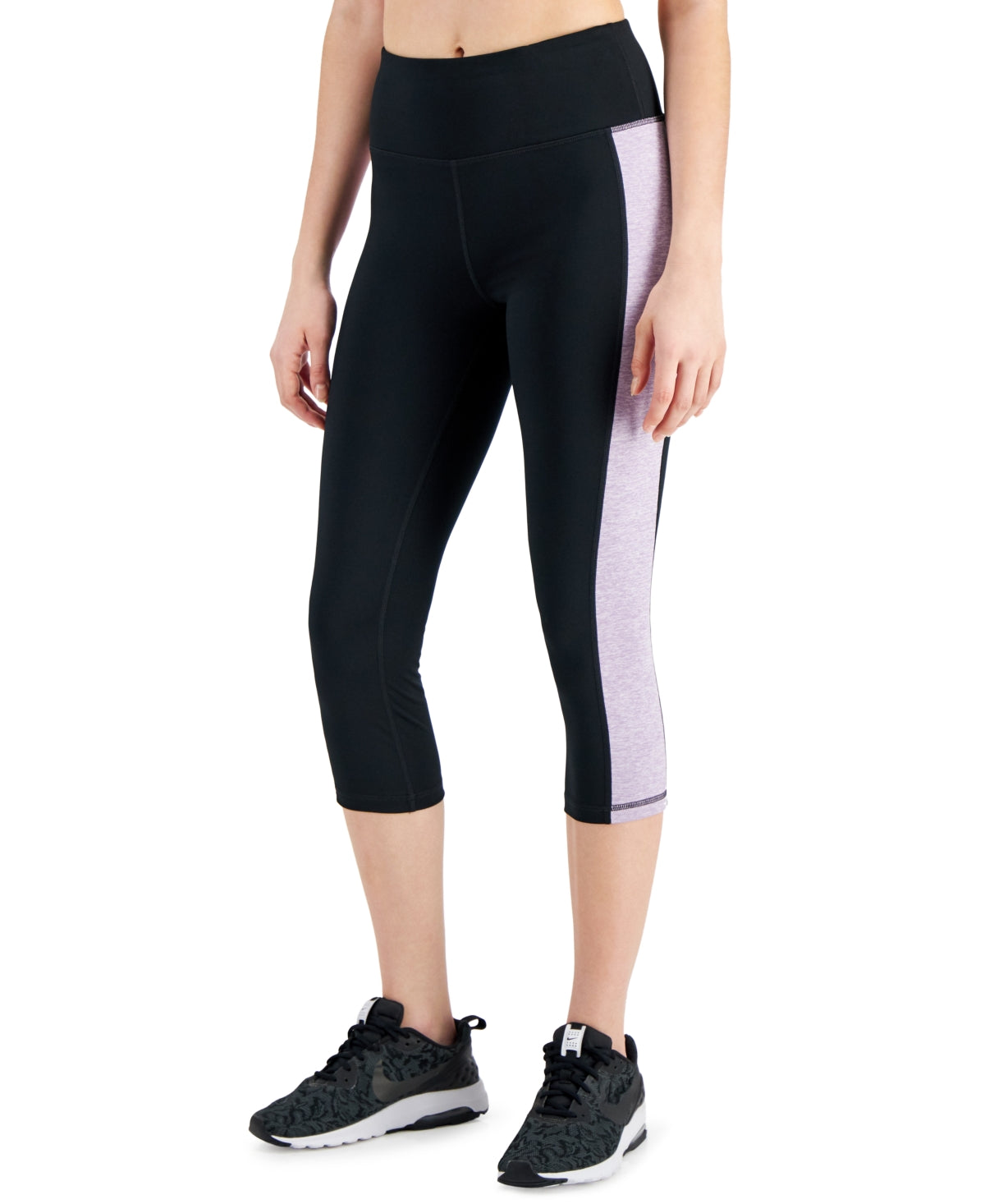 ID Ideology Women's Colorblocked Cropped Leggings Black Size Petite P