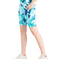 ID Ideology Women's Compression Printed 10 Bike Shorts Blue Size Large