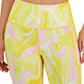 ID Ideology Women's Compression Side Pocket Cropped Leggings Yellow Size Large