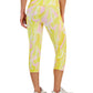 ID Ideology Women's Compression Side Pocket Cropped Leggings Yellow Size Large