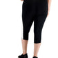 ID Ideology Women's Colorblocked Capri Leggings Black Size 3X