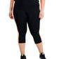 ID Ideology Women's Colorblocked Capri Leggings Black Size 1X