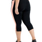 ID Ideology Women's Colorblocked Capri Leggings Black Size 1X