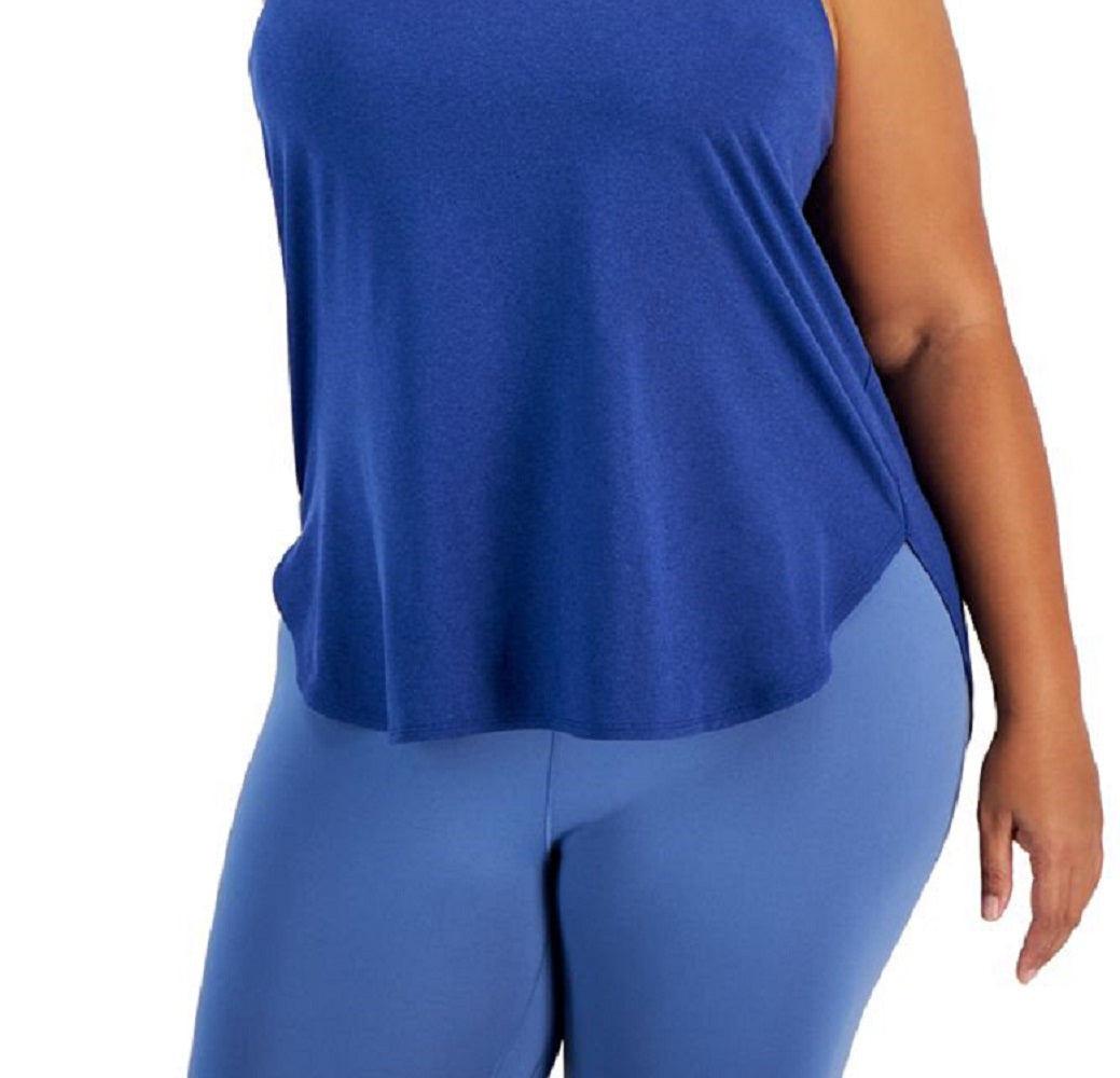 ID Ideology Women's Sweat Set Tank Blue Size 1X