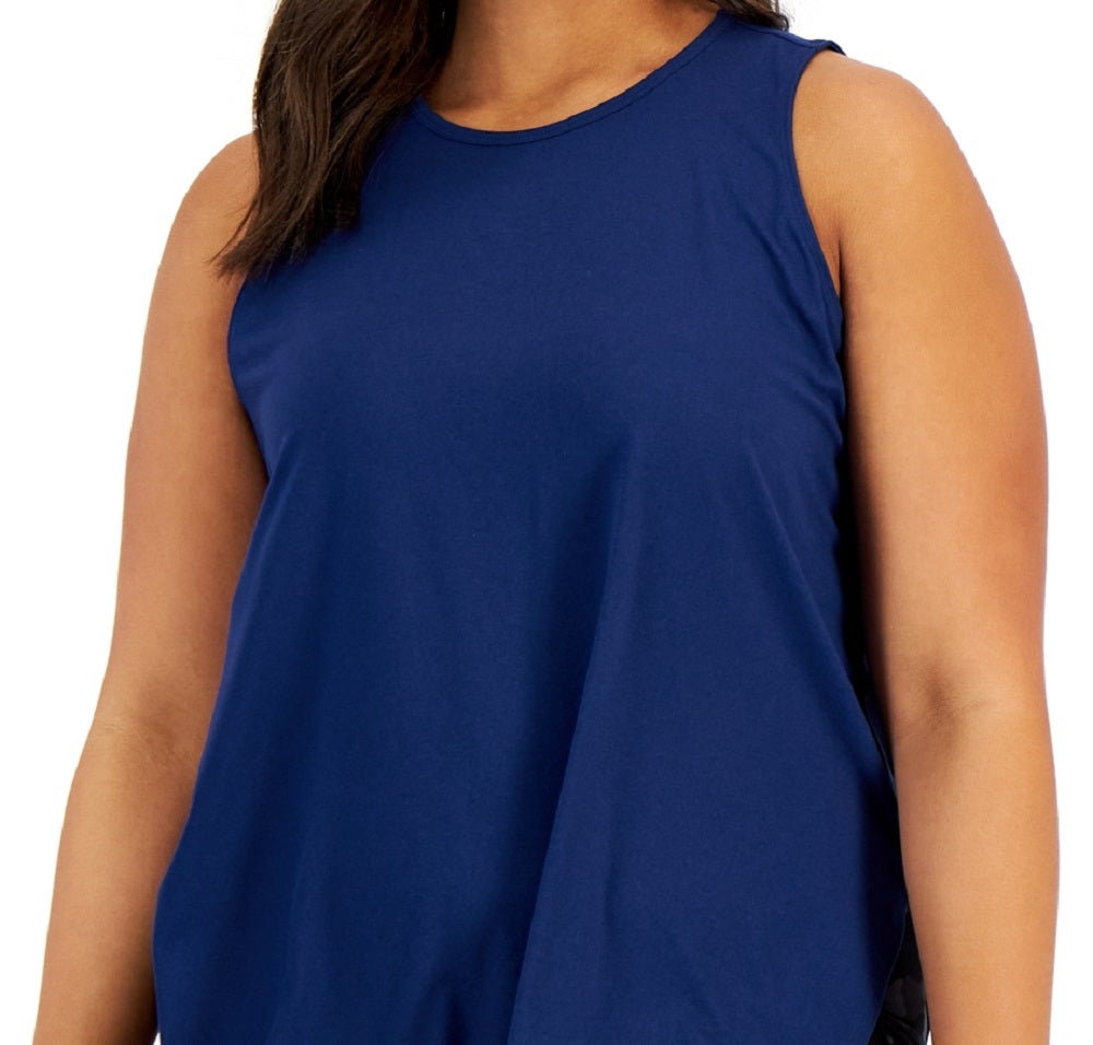 ID Ideology Women's Sweat Set Tank Blue Size 1X