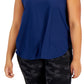 ID Ideology Women's Sweat Set Tank Blue Size 2X
