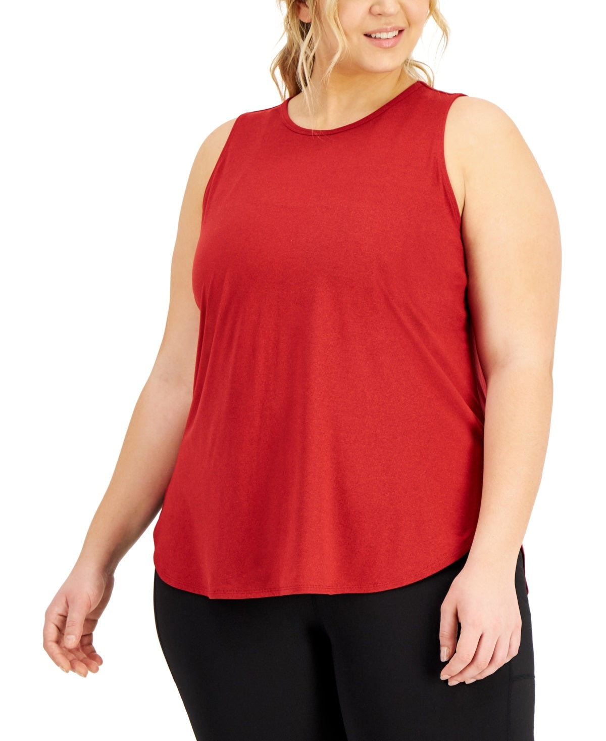 ID Ideology Women's Sweat Set Tank Red Size 3X