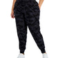 ID Ideology Women's Printed Jogger Pants Black Size 3X