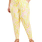 ID Ideology Women's Whirl Print Joggers Yellow Size 3X
