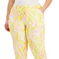 ID Ideology Women's Whirl Print Joggers Yellow Size 3X