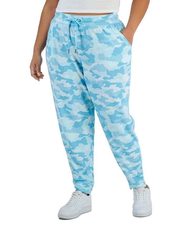 ID Ideology Women's Drawstring Jogger Pants Blue Size 1X