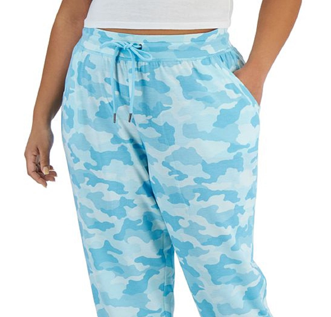ID Ideology Women's Drawstring Jogger Pants Blue Size 1X