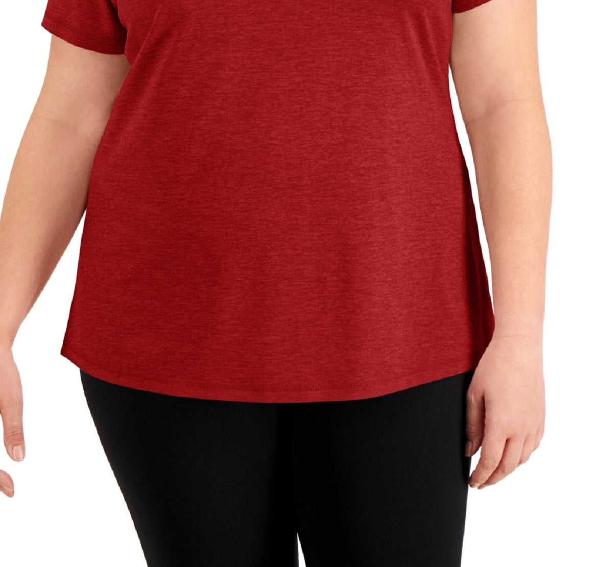 ID Ideology Women's Essentials Rapidry Heathered T-Shirt Red Size 1X