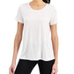 ID Ideology Women's Active Mesh Back T-Shirt White Size XX-Large