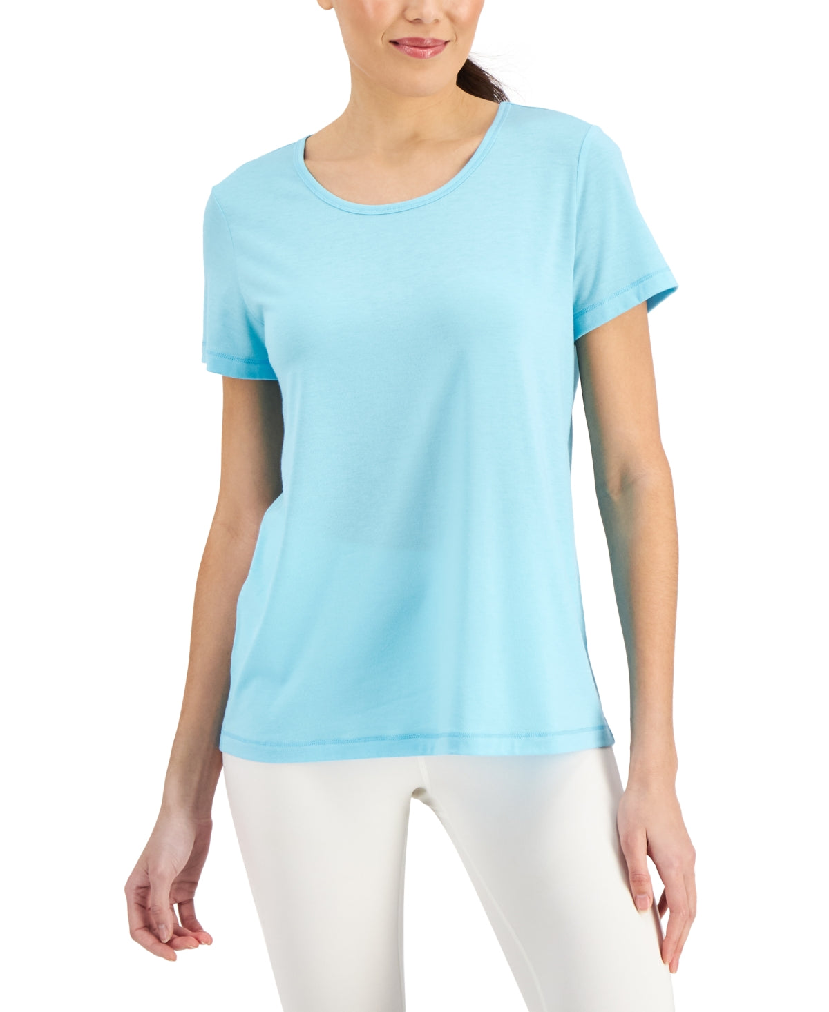 ID Ideology Women's Active Mesh Back T-Shirt Blue Size X-Small