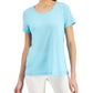 ID Ideology Women's Active Mesh Back T-Shirt Blue Size XX-Large