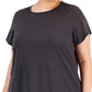 ID Ideology Women's Birdseye Mesh T-Shirt Gray Size 2X