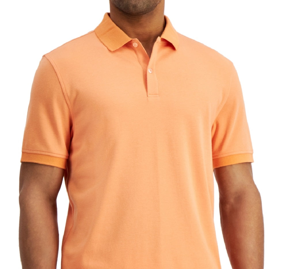 Club Room Men's Soft Touch Interlock Polo Orange Size XX Large