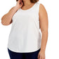 ID Ideology Women's Birdseye Mesh Tank Top White Size 1X