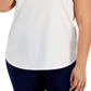 ID Ideology Women's Birdseye Mesh Tank Top White Size 1X
