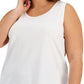 ID Ideology Women's Birdseye Mesh Tank Top White Size 4X