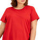 ID Ideology Women's Birdseye Mesh T Shirt Red Size 2X