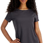 ID Ideology Women's Mesh T-Shirt Gray Size X-Small