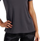 ID Ideology Women's Mesh T-Shirt Gray Size X-Small