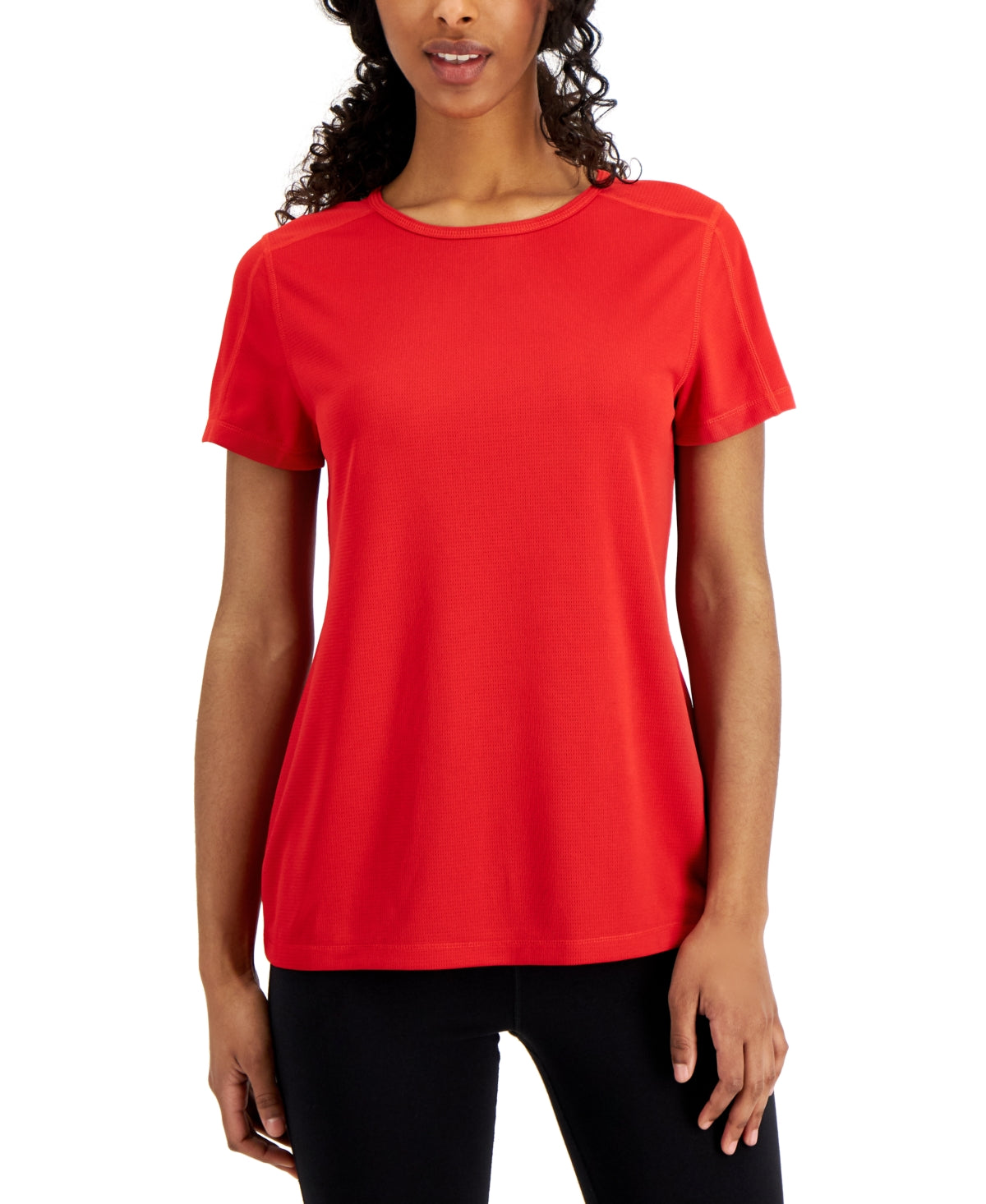 ID Ideology Women's Mesh T Shirt Red Size Large
