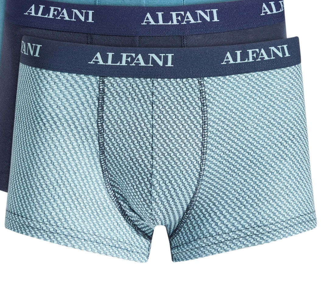 Alfani Men's 5 Pk Solid & Stripe Trunks Blue Size Large