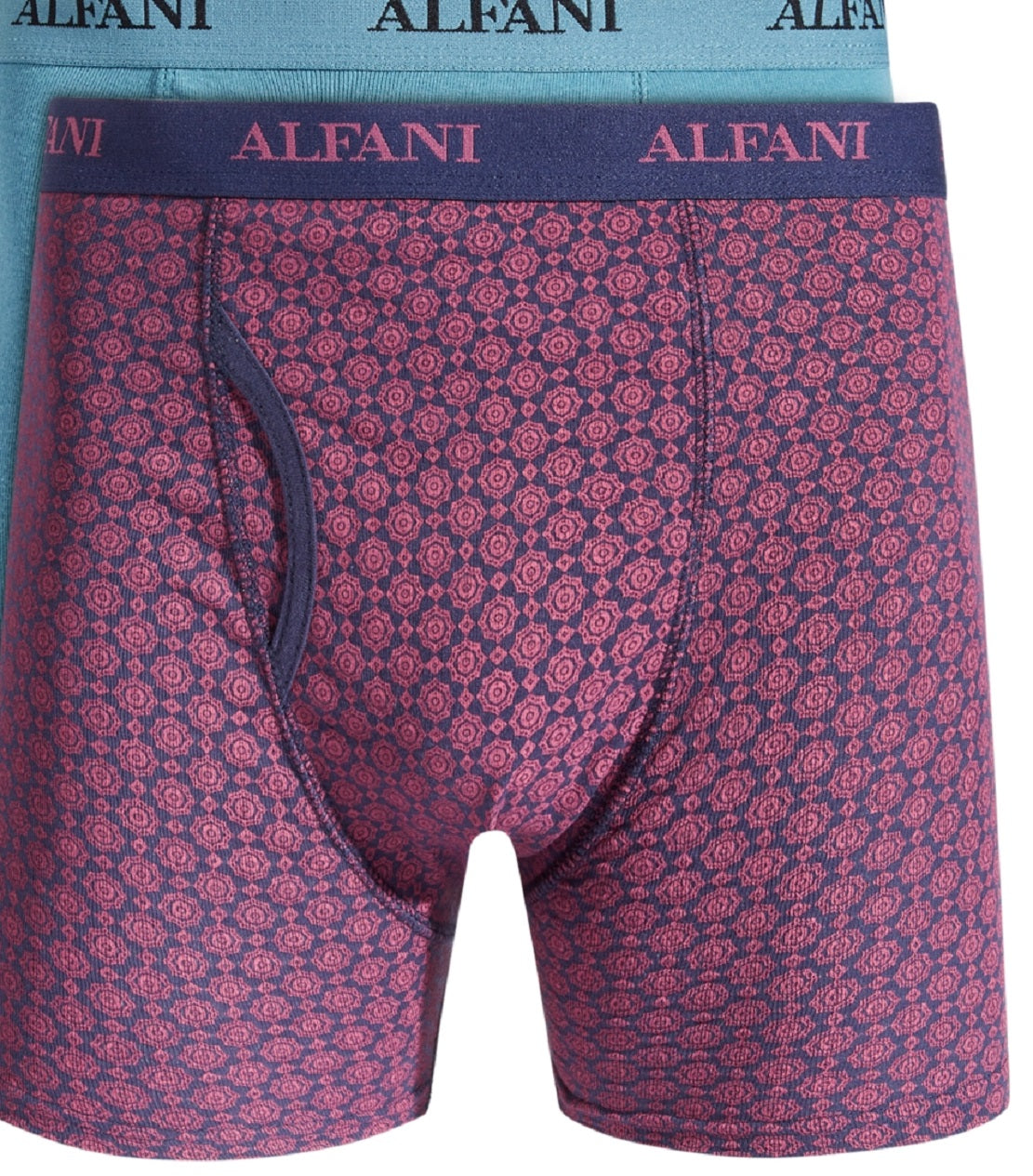 Alfani Men's 5 Pk Medallion & Solid Boxer Briefs Purple Size Small