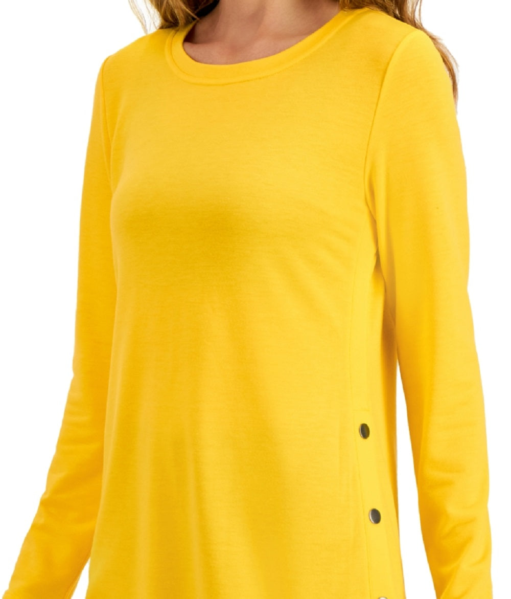 ID Ideology Women's Side Snap Tunic Yellow Size XX-Large