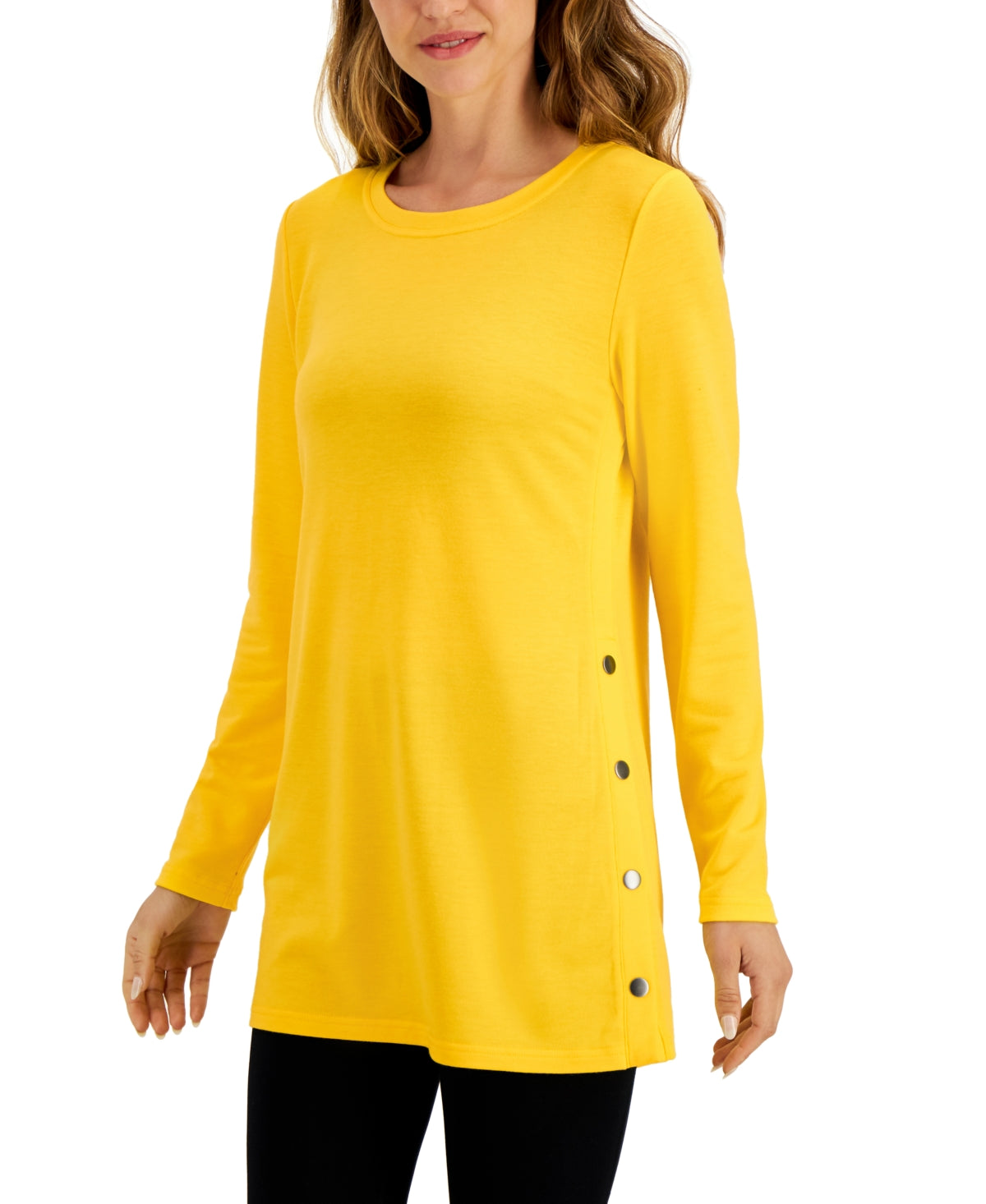 ID Ideology Women's Side Snap Tunic Yellow Size XX-Large