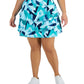 ID Ideology Women's Printed Flounce Skort Blue Size 2X