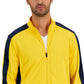 ID Ideology Men's Regular Fit Moisture Wicking Knit Jacket Yellow Size Large